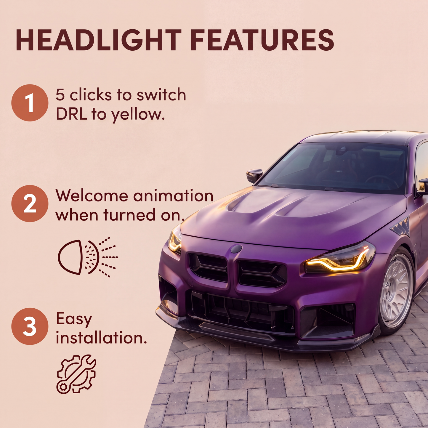 BMW 2 Series G42/M2 (2022-26) Dual Colour V2 Headlights