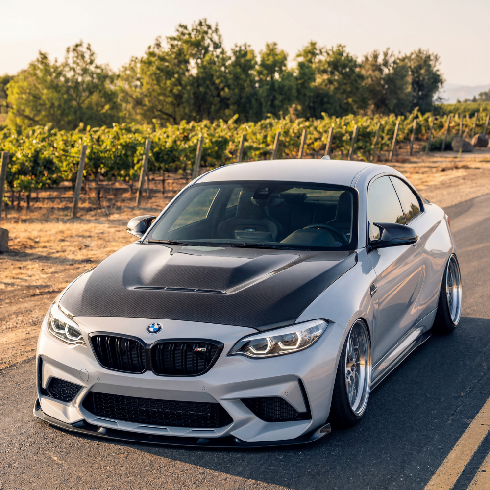 M2 F87 Agro Front Bonnet - Full Dry Carbon Fiber (2 Series - F22/F23 2014/19)