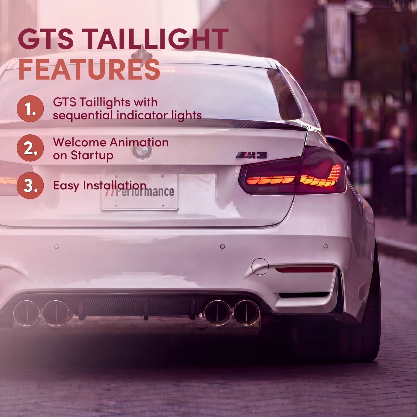 BMW 3 Series F30/F31 (2013-2018) GTS Taillights