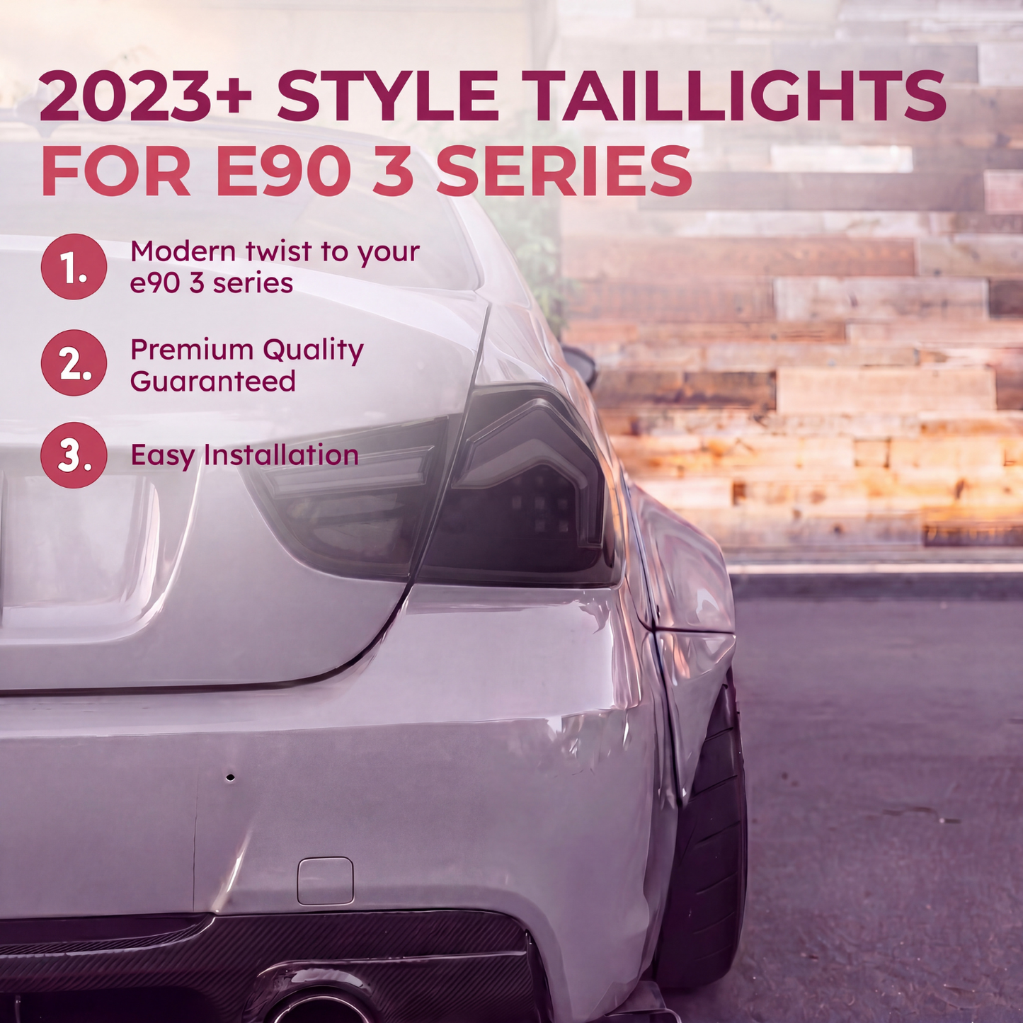 BMW 3 Series E90 (2009-2012) Smoked G Style Taillights