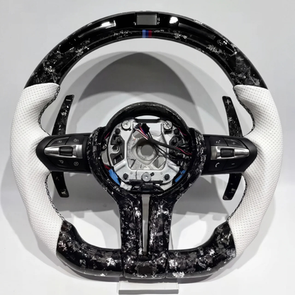 White Grip Forged Carbon LED Shift - BMW Wheel