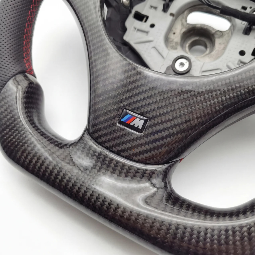Full Carbon Fibre Leather Grip BMW Wheel