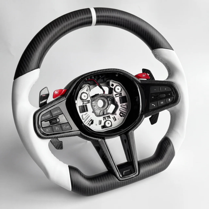 Black & White Leather M Sport BMW Wheel
