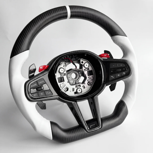 Black & White Leather M Sport BMW Wheel