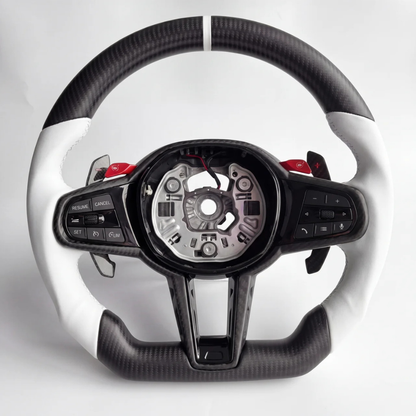 Black & White Leather M Sport BMW Wheel