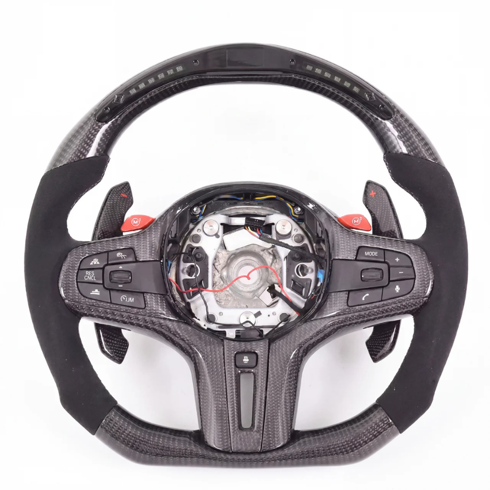 LED Carbon Fiber Alcantara Grip M Sport BMW Wheel