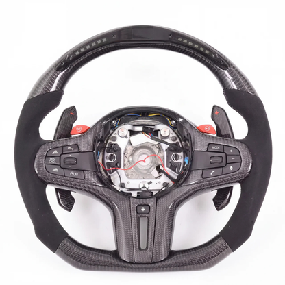 LED Carbon Fiber Alcantara Grip M Sport BMW Wheel