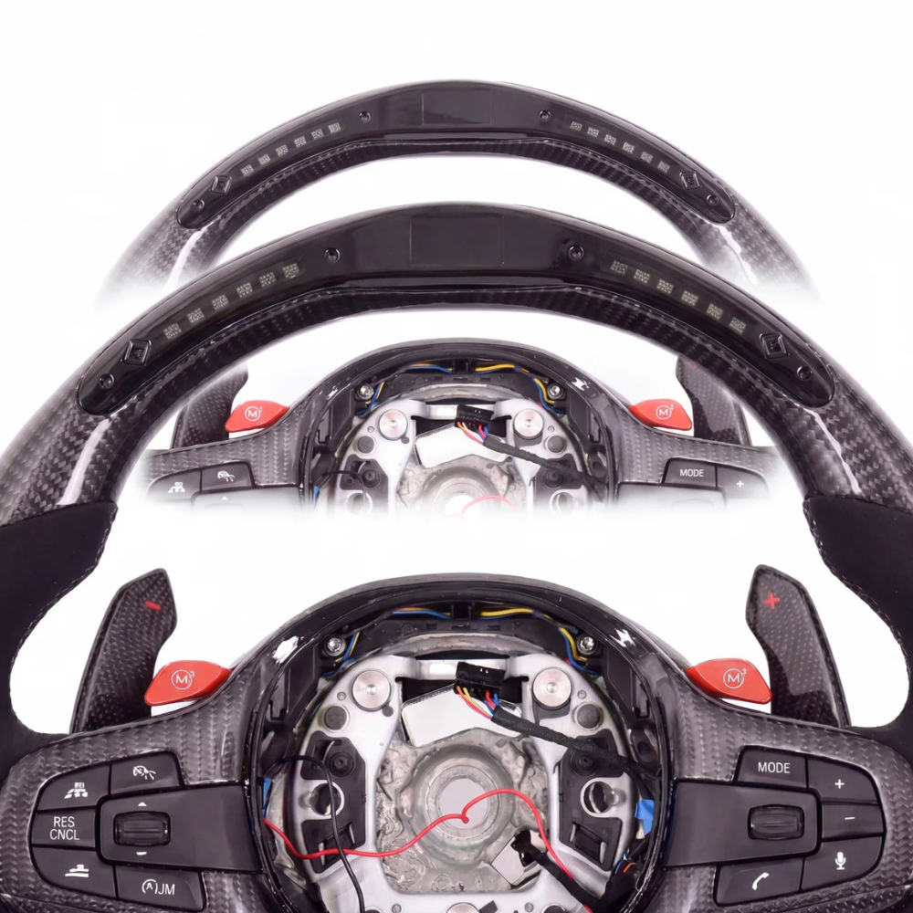 LED Carbon Fiber Alcantara Grip M Sport BMW Wheel